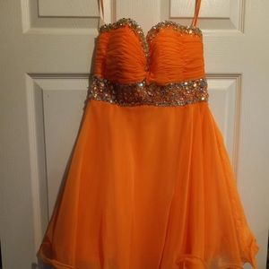 Size 10 orange prom dress